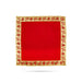 Pooja Aasan - 12 x 12 Inches | Velvet With Embossed Jari Design Pooja Mat/ Pooja Aasan Mat for Deity - Pooja Aasan & Bajot & Pooja Mat