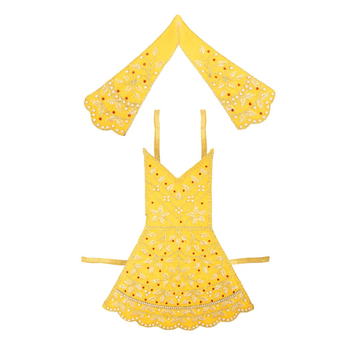 Radha Dress - 12 Inches | Embroidery Radha Rani Dress/ Radhai Fancy Dress for Deity - Laddu Gopal Dress