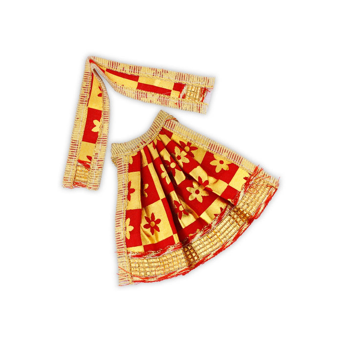 Radha Krishna Dress Set - 2 Inches | Krishna And Radha Dress/ Krishna Radha Costume for Deity - Laddu Gopal Dress