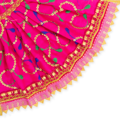 Radha Dress - 8 Inches | Embroidery Radha Rani Dress/ Radhai Dress for Deity - Laddu Gopal, Krishna & Radha Rani Dress