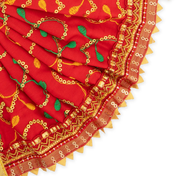 Radha Dress - 8 Inches | Embroidery Radha Rani Dress/ Radhai Dress for Deity - Laddu Gopal, Krishna & Radha Rani Dress