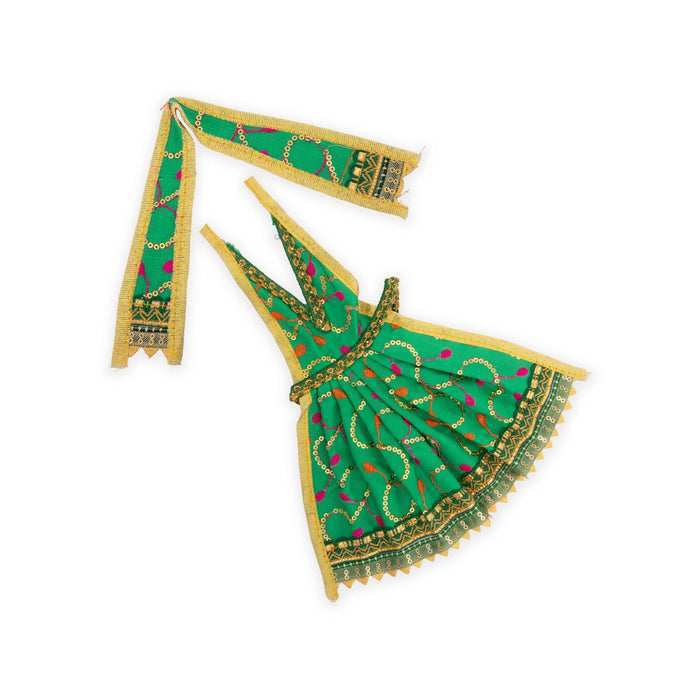 Radha Dress - 8 Inches | Embroidery Radha Rani Dress/ Radhai Dress for Deity - Laddu Gopal Dress