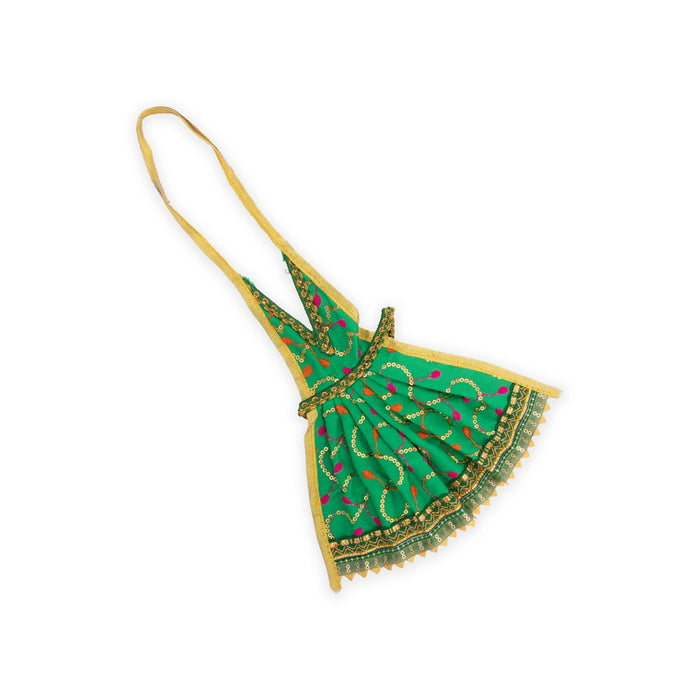 Radha Dress - 8 Inches | Embroidery Radha Rani Dress/ Radhai Dress for Deity - Laddu Gopal, Krishna & Radha Rani Dress