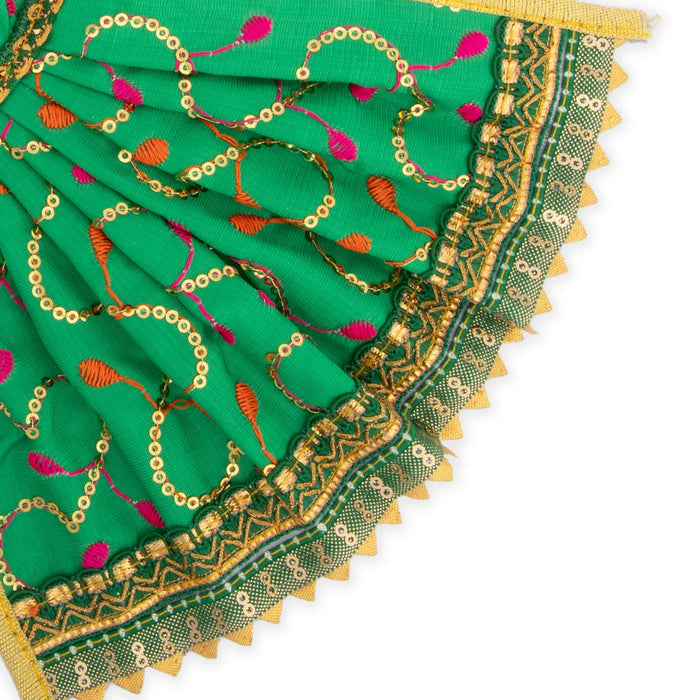 Radha Dress - 8 Inches | Embroidery Radha Rani Dress/ Radhai Dress for Deity - Laddu Gopal, Krishna & Radha Rani Dress