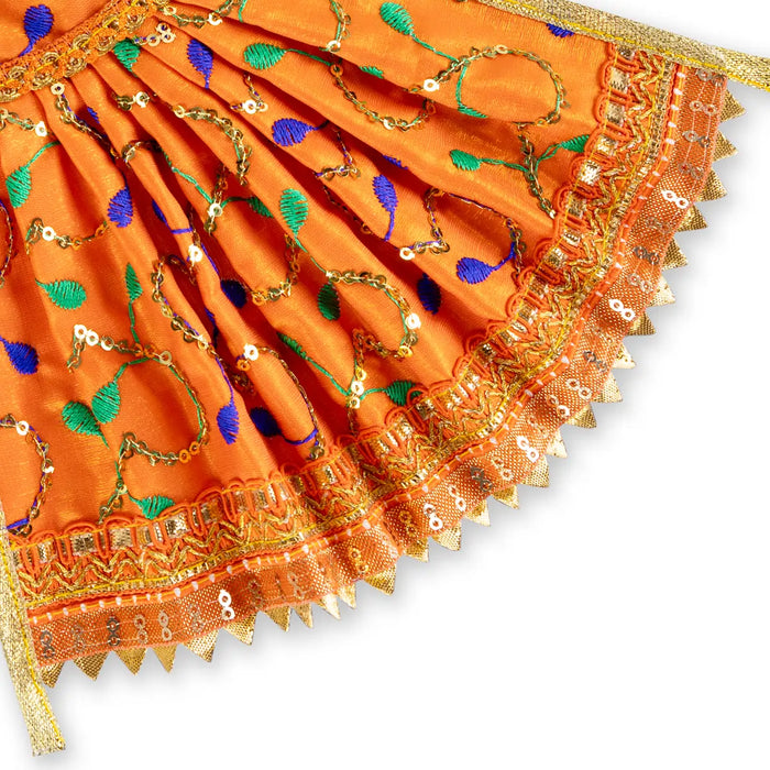 Radha Dress - 8 Inches | Embroidery Radha Rani Dress/ Radhai Dress for Deity - Laddu Gopal, Krishna & Radha Rani Dress