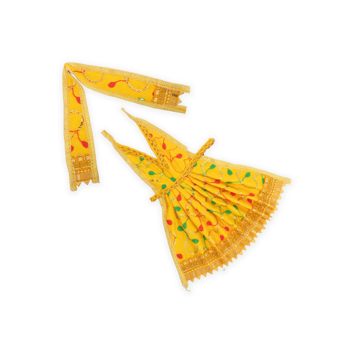 Radha Dress - 8 Inches | Embroidery Radha Rani Dress/ Radhai Dress for Deity - Laddu Gopal Dress