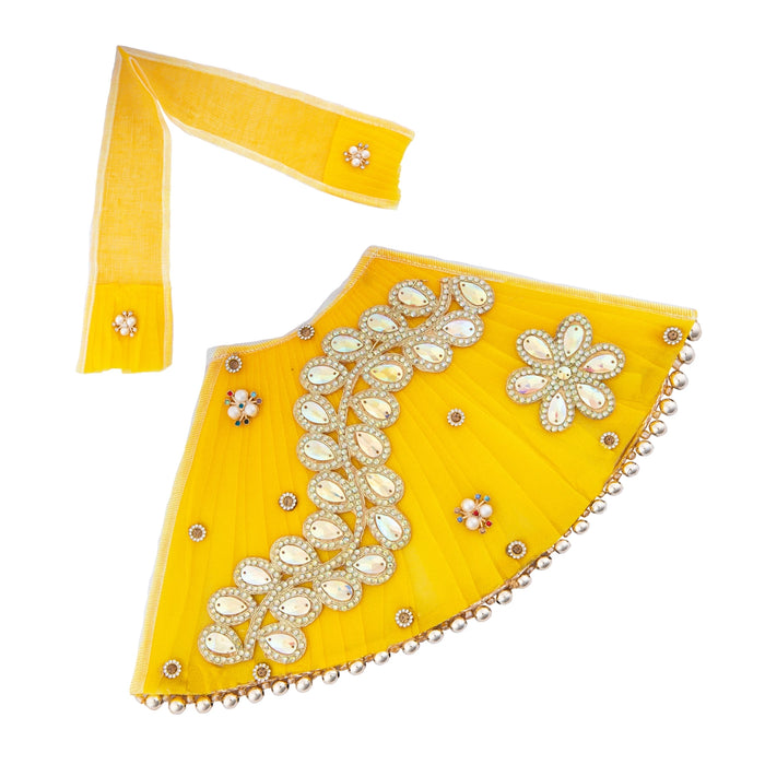 Lehanga Patka - 7 Size Set | Decorative Amman Pavadai/ Devi Dress/ Mata Rani Poshak For Deity