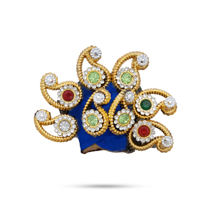 Crown - 2.5 x 1.5 Inches | Kireedam/ Turban/ Mukut/ Kiridam for Deity - Head & Face Accessories