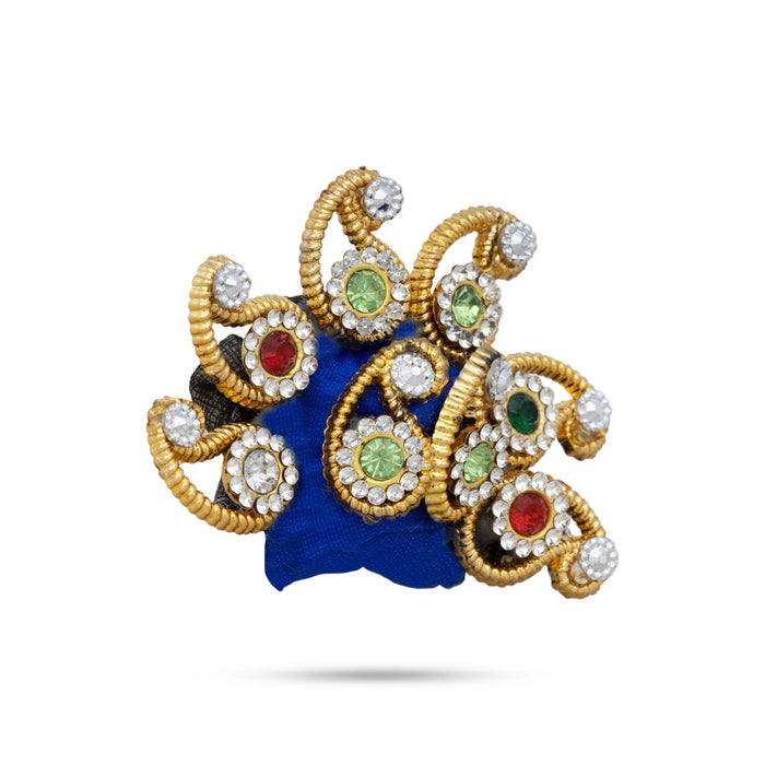 Crown - 2.5 x 1.5 Inches | Kireedam/ Turban/ Mukut/ Kiridam for Deity - Head & Face Accessories