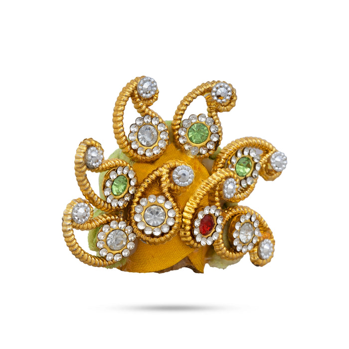 Crown - 2.5 x 1.5 Inches | Kireedam/ Turban/ Mukut/ Kiridam for Deity - Head & Face Accessories