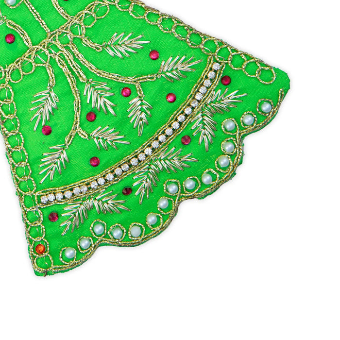 Radha Dress - 3 x 3.5 Inches | Embroidery Radha Rani Dress/ Radhe Dress for Deity - Laddu Gopal, Krishna & Radha Rani Dress