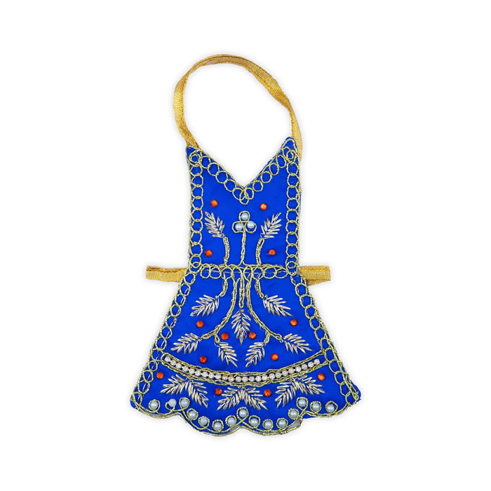 Radha Dress - 3 x 3.5 Inches | Embroidery Radha Rani Dress/ Radhe Dress for Deity - Laddu Gopal, Krishna & Radha Rani Dress