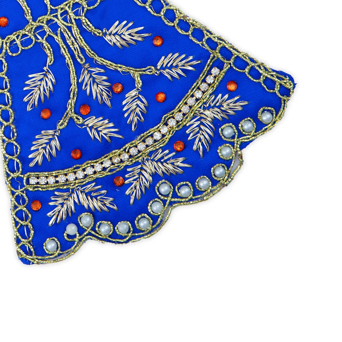 Radha Dress - 3 x 3.5 Inches | Embroidery Radha Rani Dress/ Radhe Dress for Deity - Laddu Gopal, Krishna & Radha Rani Dress