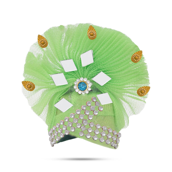 Crown - 2.5 x 2.5 Inches | Turban/ Kireedam/ Mukut/ Kiridam for Deity - Head & Face Accessories