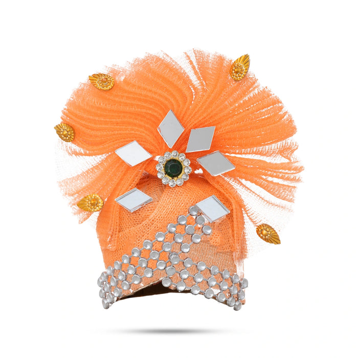 Crown - 2.5 x 2.5 Inches | Turban/ Kireedam/ Mukut/ Kiridam for Deity - Head & Face Accessories