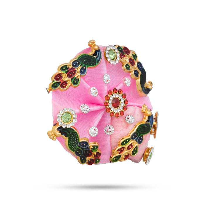 Crown - 2.5 x 2.5 Inches | Kireedam/ Kiridam/ Turban for Deity - Head & Face Accessories