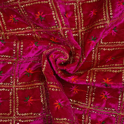 Mata Chunri - 1 Mtr | Velvet With Jari Design Mata Chunari/ Chunri Shawl for Deity - Devi Dress