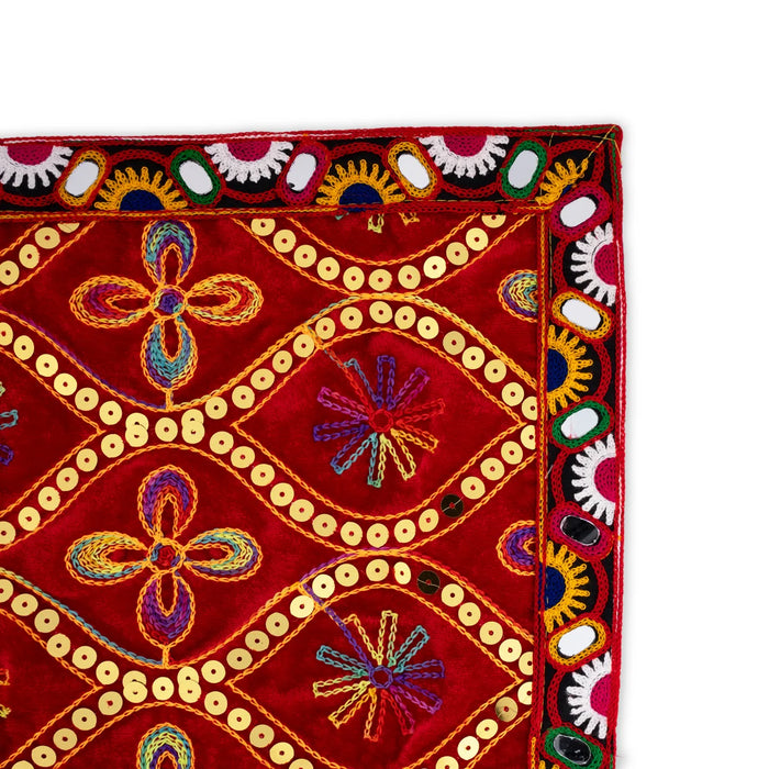 Mata Chunri - 0.25 Mtr | Velvet With Embroidery Design Mata Rani Chunri/ Mata Chunari for Deity