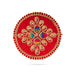 Thali Cover - 4 x 4 Inches | Velvet Pooja Aasan/ Embroidery Design Puja Thali Cover for Pooja - Pooja Thali Accessories