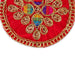 Thali Cover - 4 x 4 Inches | Velvet Pooja Aasan/ Embroidery Design Puja Thali Cover for Pooja - Pooja Thali Accessories