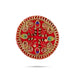 Thali Cover - 3 x 3 Inches | Velvet Pooja Aasan/ Embroidery Design Puja Thali Cover for Pooja - Pooja Thali Accessories