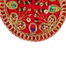 Thali Cover - 3 x 3 Inches | Velvet Pooja Aasan/ Embroidery Design Puja Thali Cover for Pooja - Pooja Thali Accessories