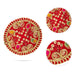 Thali Cover - 3 x 3 Inches | Velvet Pooja Aasan/ Embroidery Design Puja Thali Cover for Pooja - Pooja Thali Accessories