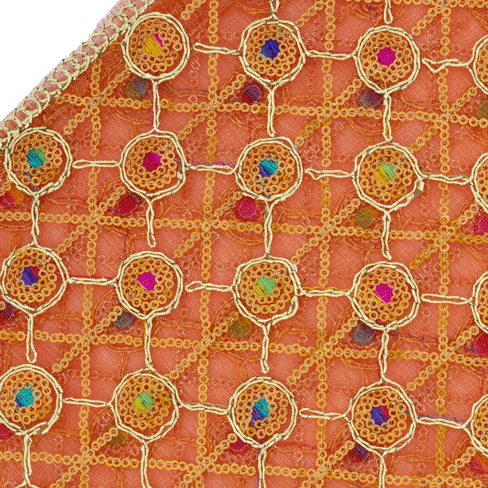 Chunari - 8 x 19 Inches | Elegant Shawl / Amman Alankaram Vastram / Embroidery Design Chunari for Deity