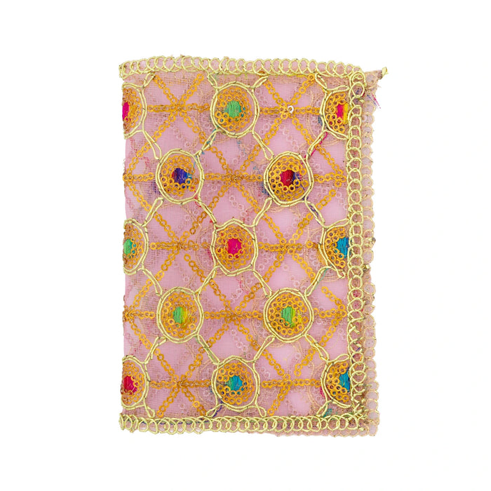 Chunri Vastram - 6 x 8 Inches | Embroidery Mata Rani Chunri/ Net Design Chunri Dupatta for Deity