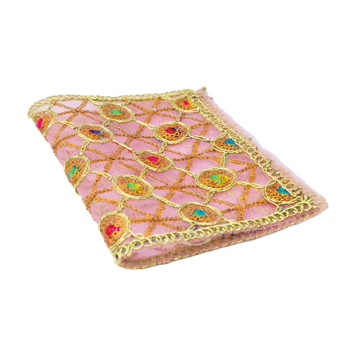 Chunri Vastram - 6 x 8 Inches | Embroidery Mata Rani Chunri/ Net Design Chunri Dupatta for Deity