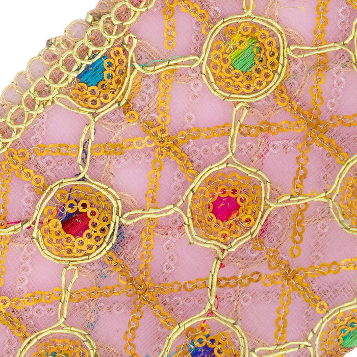 Chunri Vastram - 6 x 8 Inches | Embroidery Mata Rani Chunri/ Net Design Chunri Dupatta for Deity