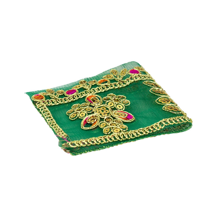 Chunri - 4 x 8 Inches | Net Mata Chunari/ Decorative Dupatta/ Embroidery Mata Chunri for Deity