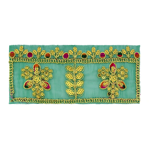 Chunri - 4 x 8 Inches | Net Mata Chunari/ Decorative Dupatta/ Embroidery Mata Chunri for Deity - Devi Vastra