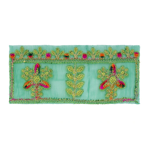 Chunri - 4 x 8 Inches | Net Mata Chunari/ Decorative Dupatta/ Embroidery Mata Chunri for Deity - Devi Vastra