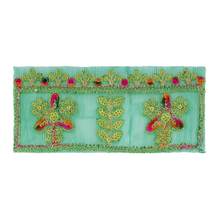 Chunri - 4 x 8 Inches | Net Mata Chunari/ Decorative Dupatta/ Embroidery Mata Chunri for Deity