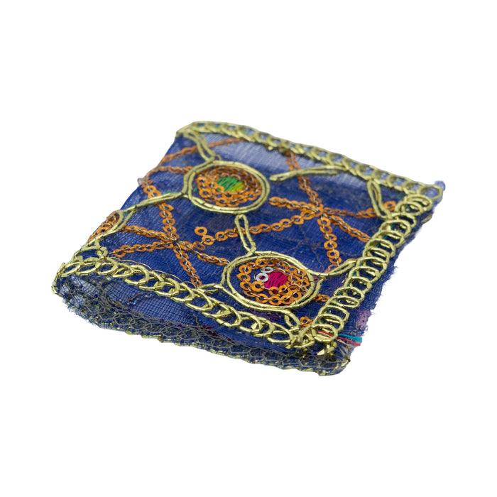 Decorative Chunari - 3 x 5 Inches | Net Mata Chunri/ Embroidery Mata Shawl for Deity Alankaram