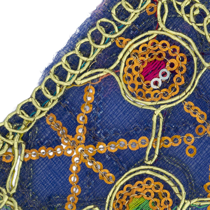 Decorative Chunari - 3 x 5 Inches | Net Mata Chunri/ Embroidery Mata Shawl for Deity Alankaram