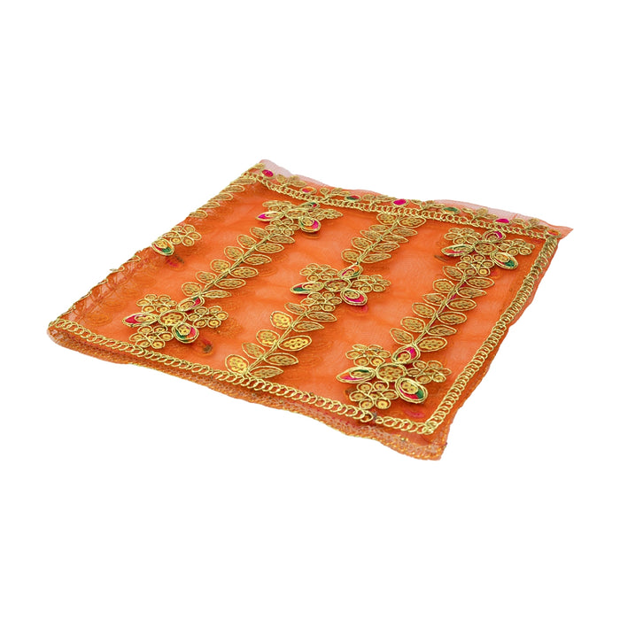 Chunri - 10 x 20 Inches | Net Chunari / Mata Chunari / Embroidery Mata Chunri for Deity/ Assorted