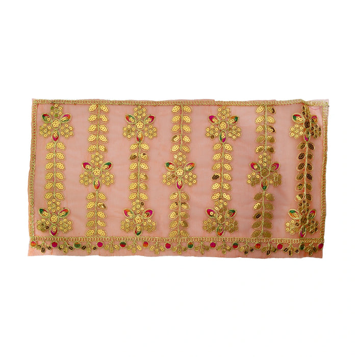 Chunri - 10 x 20 Inches | Net Chunari / Mata Chunari / Embroidery Mata Chunri for Deity/ Assorted
