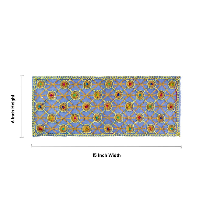 Chunri - 6 x 15 Inches | Net Chunari / Mata Chunari / Embroidery Mata Chunri for Deity