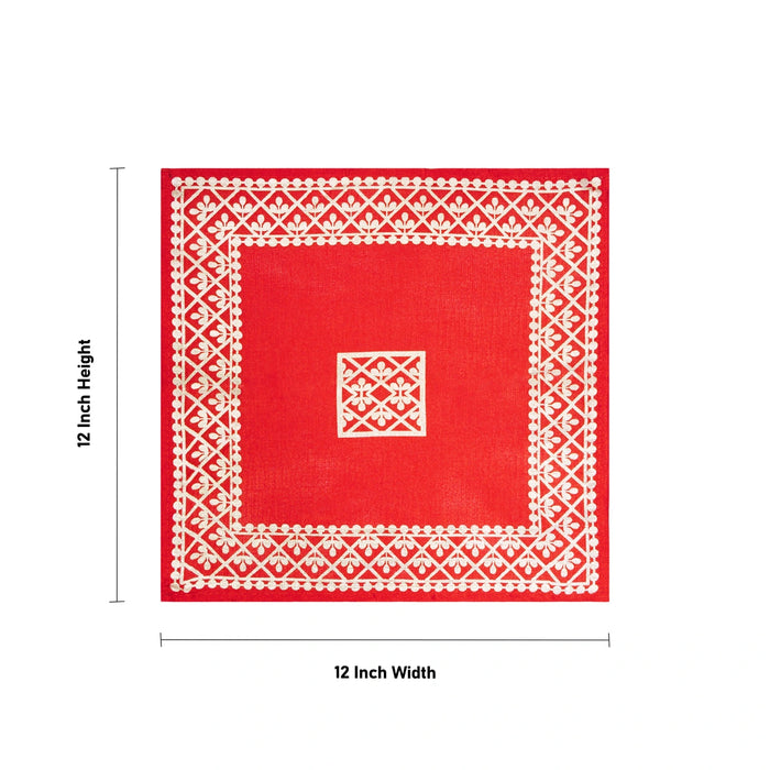 Pooja Aasan Mat - 12 x 12 Inches | Pooja Mat/ Yoga Mat / Asan Mat for Meditation