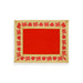 Pooja Aasan - 6 x 8 Inches | Velvet With Embossed Jari Border Pooja Mat/ Pooja Aasan Mat for Deity - Pooja Aasan & Bajot & Pooja Mat