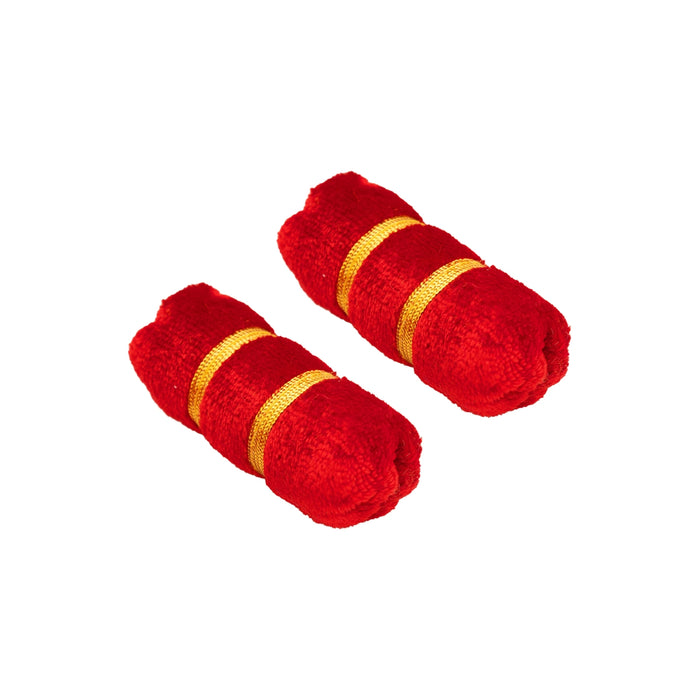 Laddu Gopal Pillow - 1 x 2.5 Inches | 2 Pcs/ Pillow for Bal Gopal Idol/ Soft Velvet Cushion For Simhasan