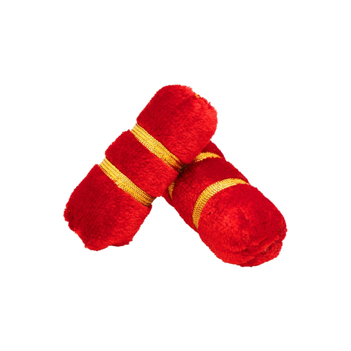 Laddu Gopal Pillow - 1 x 2.5 Inches | 2 Pcs/ Pillow for Bal Gopal Idol/ Soft Velvet Cushion For Simhasan