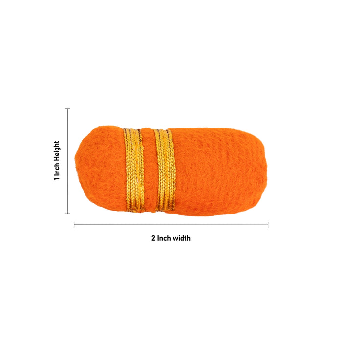 Laddu Gopal Pillow - 1 x 2 Inches | 2 Pcs/ Pillow for Bal Gopal Idol/ Soft Velvet Cushion For Simhasan