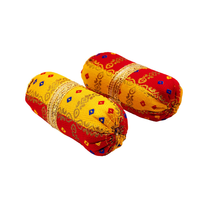 Deity Pillow - 1.5 x 4.5 Inches | 2 Pcs/ Kanha ji Pillow/ Cushion For Thakur ji Sinhasan