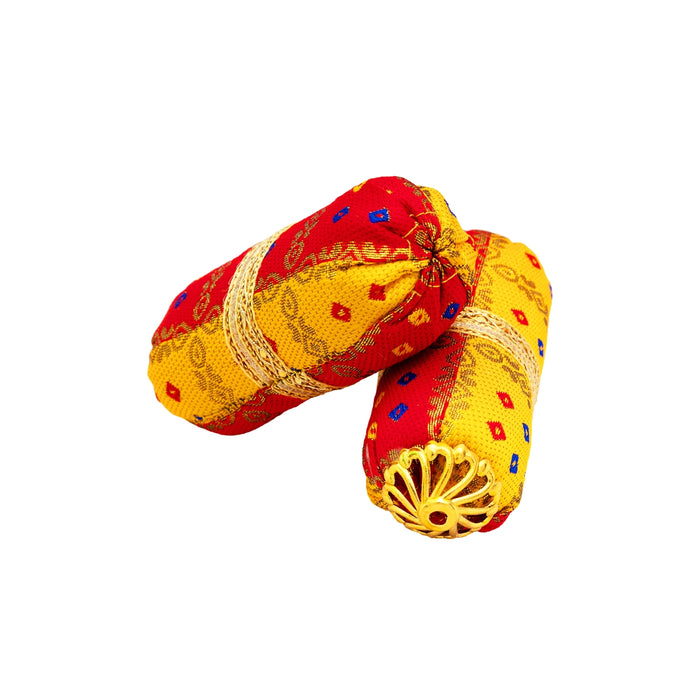 Deity Pillow - 1.5 x 4.5 Inches | 2 Pcs/ Kanha ji Pillow/ Cushion For Thakur ji Sinhasan