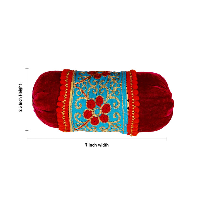 Laddu Gopal Simhasan Pillow - 2.5 x 7 Inches | 2 Pcs/ Decorative Cushion/ Pillow for Lord Krishna Idol