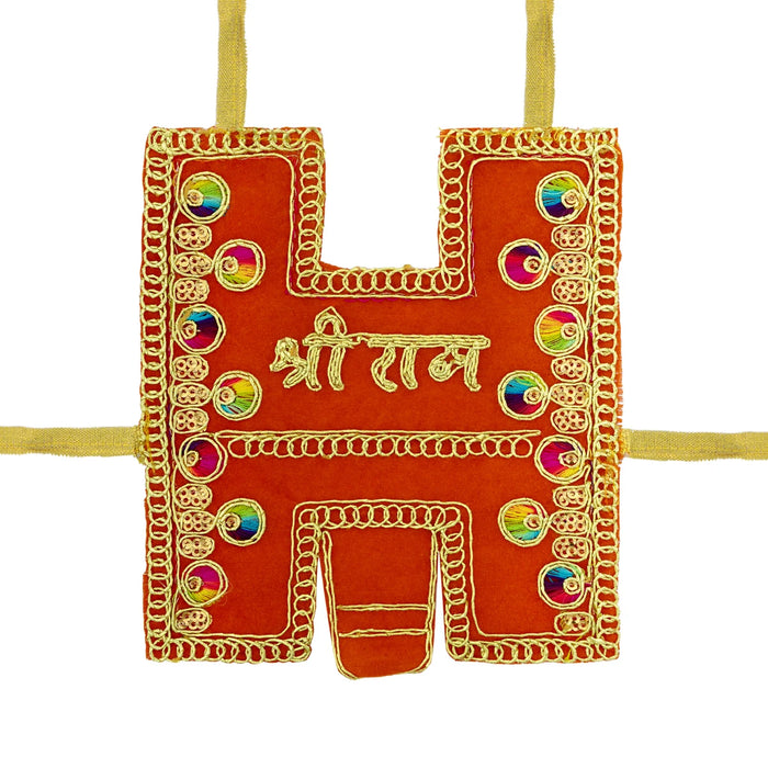 Hanuman Dress - 5 x 6 Inches | Anjaneya Dress/ Jari Design Hanuman Costume/ Hanuman Ji Costume for Deity
