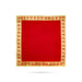 Pooja Aasan - 14 x 14 Inches | Velvet With Embossed Jari Design Pooja Mat/ Pooja Aasan Mat for Deity - Pooja Aasan & Bajot & Pooja Mat